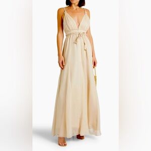 Alice and Olivia Carisa belted chiffon gown